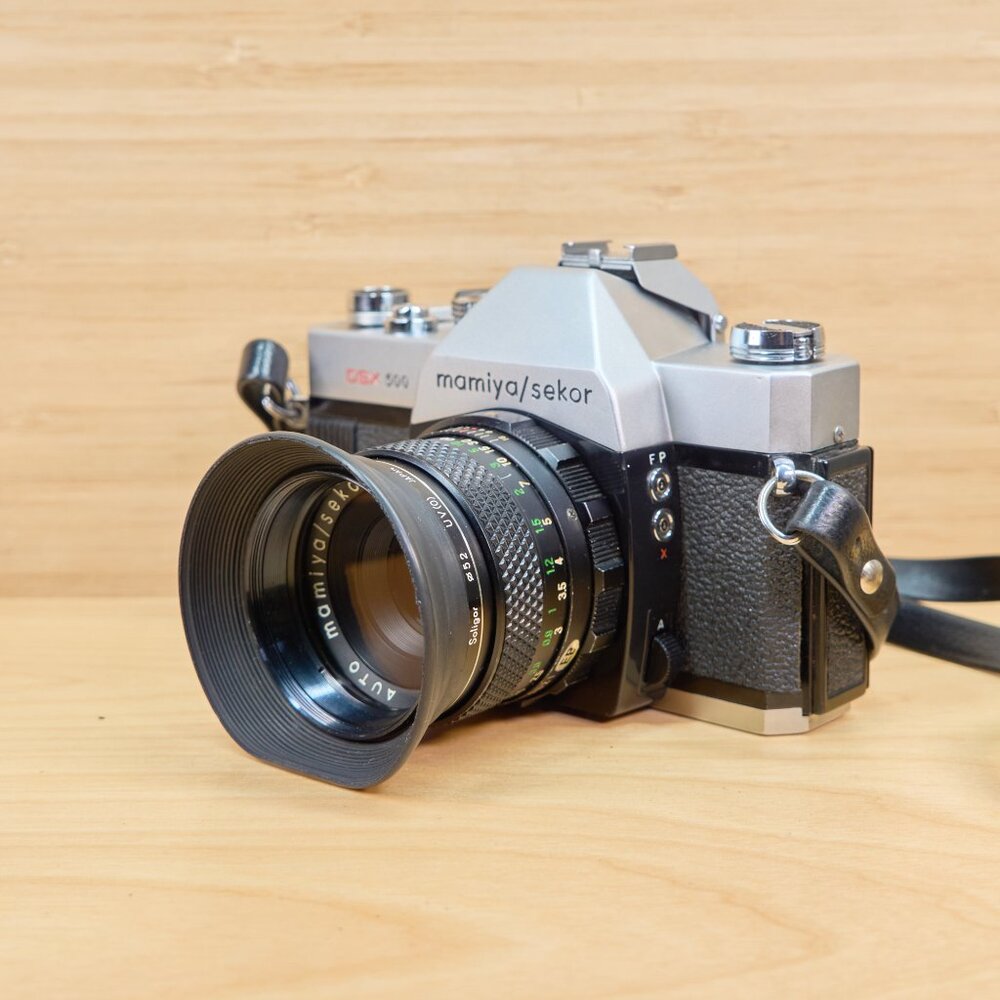 Vintage Mamiya/Sekor DSX 500 35mm Film Camera, with 50mm F2 Lens, Made in Japan